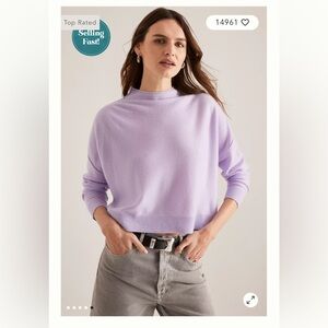 Anthropologie- The Alani Cashmere Mock-Neck Sweater by Pilcro